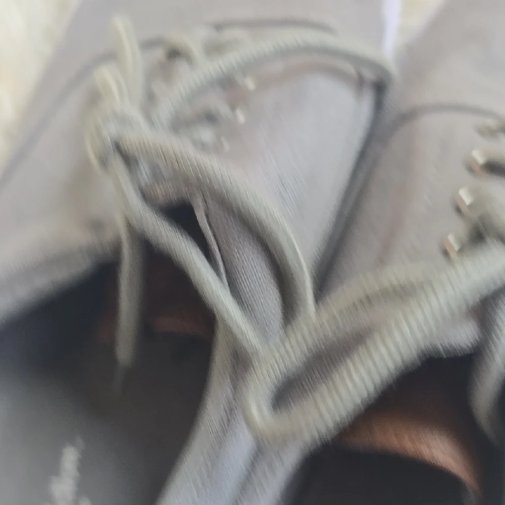 Gray Low-Top Canvas Sneakers with White Soles